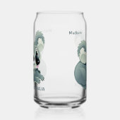 Schattigee Koala aangepaste naam & tekst Blikvorm Glas (Links)