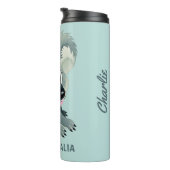 Schattigee Koala aangepaste naam & tekst tumbler Thermosbeker (Geroteerd rechts)