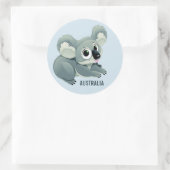 Schattigee Koala aangepaste tekst stickers (Tas)