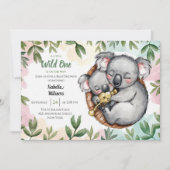 Schattigee Koala Baby en Koala Moeder Baby shower Kaart (Voorkant)