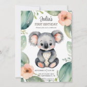 Schattigee Koala Baby Verjaardag Kaart (Voorkant)