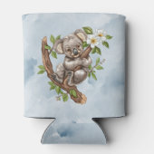Schattigee Koala Beer Blauwe Waterverf Baby shower Blikjeskoeler (Achterkant)