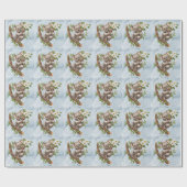 Schattigee Koala Beer Blauwe Waterverf Baby shower Cadeaupapier (Vlak)