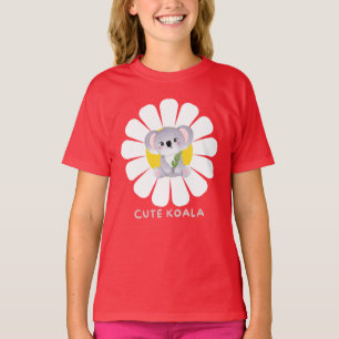 Schattigee koala Beer daisy flower Zoo Dierenliefd T-shirt