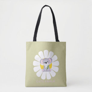 Schattigee koala Beer daisy flower Zoo Dierenliefd Tote Bag