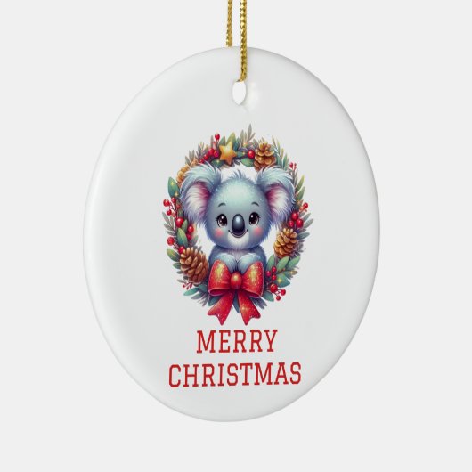 Schattigee Koala Beer Kerst Keramisch Ornament (Rechts)