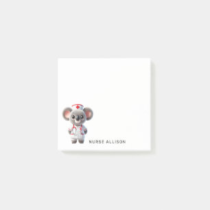 Schattigee Koala Beer Nurse Gepersonaliseerd 3 x 3 Post-it® Notes