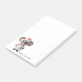 Schattigee Koala Beer Nurse Gepersonaliseerd 4x6 Post-it® Notes (Schuin)