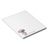 Schattigee Koala Beer Nurse gepersonaliseerd Notitieblok (Schuin)