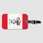 Schattigee Koala Beer Nurse met rode stethoscoop Bagagelabel (Voorkant (horizontaal))