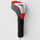 Schattigee Koala Beer Nurse met rode stethoscoop Golfheadcover (Schuin)