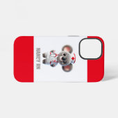 Schattigee Koala Beer Nurse met rode stethoscoop iPhone Hoesje (Achterkant horizontaal)