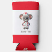 Schattigee Koala Beer Nurse met rode stethoscoop Seltzer Blikjeskoeler (Voorkant)