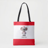 Schattigee Koala Beer Nurse met rode stethoscoop Tote Bag (Voorkant)