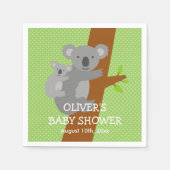 Schattigee koala beer polka dots baby shower serve servet (Voorkant)