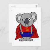 Schattigee Koala Beer Superhero Briefkaart (Voorkant / Achterkant)