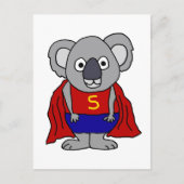 Schattigee Koala Beer Superhero Briefkaart (Voorkant)