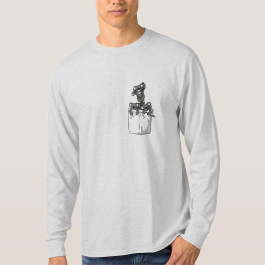 Schattigee Koala Beren In pocket T-shirt (Voorkant)