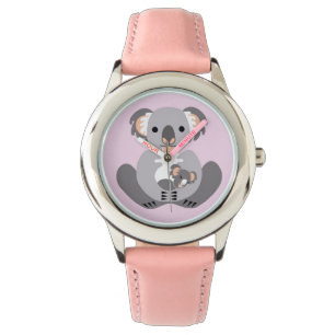 Schattigee KOALA -buideldier - Australië- Roze Horloge