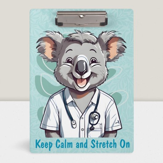 Schattigee Koala Cadeaus voor Fysiotherapeuten Art Klembord