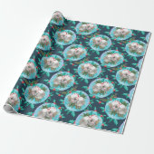 Schattigee Koala Christmas Dreamtime Blue Cadeaupapier (Uitgerold)
