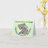 Schattigee Koala Dad Funny Animal Australian Fathe Kaart (Gele Bloem)