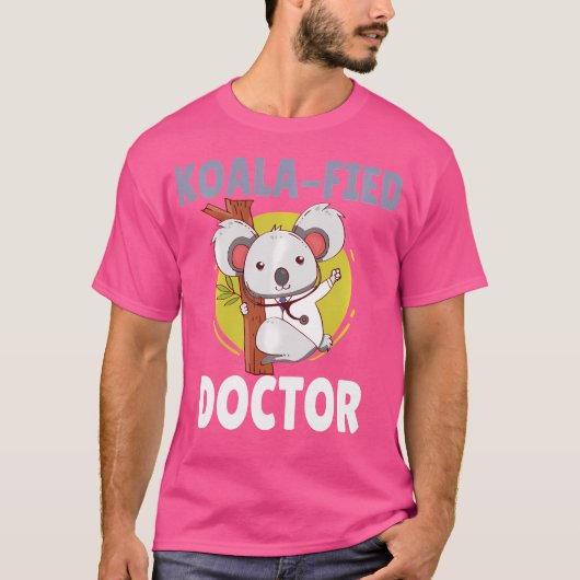 Schattigee Koala Doctor Funny Med Student Afstuder T-shirt (Voorkant)