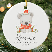 Schattigee Koala Eerste Kerst Aangepaste Keramisch Keramisch Ornament