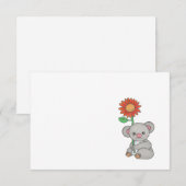 Schattigee koala elke gelegenheid eenvoudige platt bedankkaart (Voorkant / Achterkant)