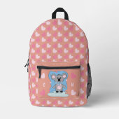 Schattigee Koala en Pink Hearts Kind School Rugzak (Voorkant)