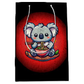 Schattigee Koala eten Ramen Medium Cadeauzakje (Voorkant)