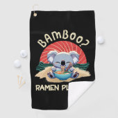 Schattigee Koala eten Ramen  Sunshine Golfhanddoek (Insitu)