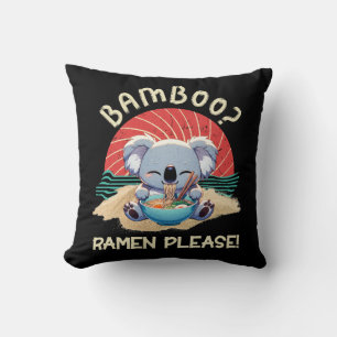 Schattigee Koala eten Ramen Sunshine Kussen
