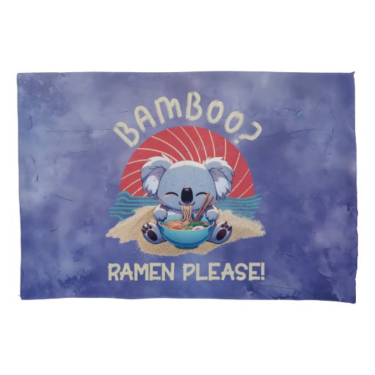 Schattigee Koala eten Ramen  Sunshine Kussensloop (Voorkant)