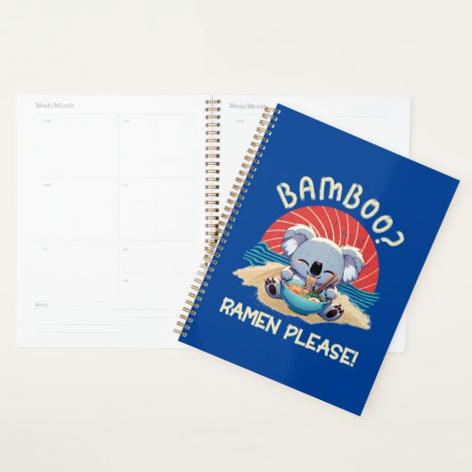 Schattigee Koala eten Ramen  Sunshine Planner (Display)