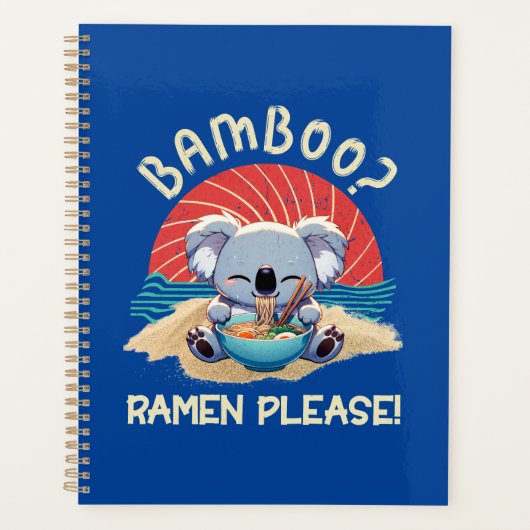 Schattigee Koala eten Ramen  Sunshine Planner (Voorkant)