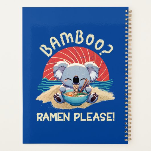 Schattigee Koala eten Ramen  Sunshine Planner (Achterkant)