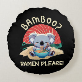 Schattigee Koala eten Ramen  Sunshine Rond Kussen