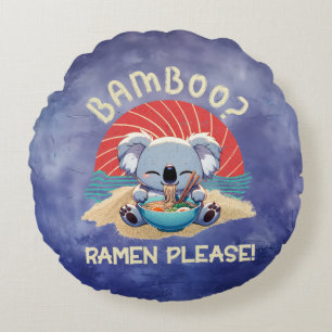 Schattigee Koala eten Ramen Sunshine Rond Kussen