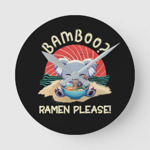 Schattigee Koala eten Ramen  Sunshine Ronde Klok
