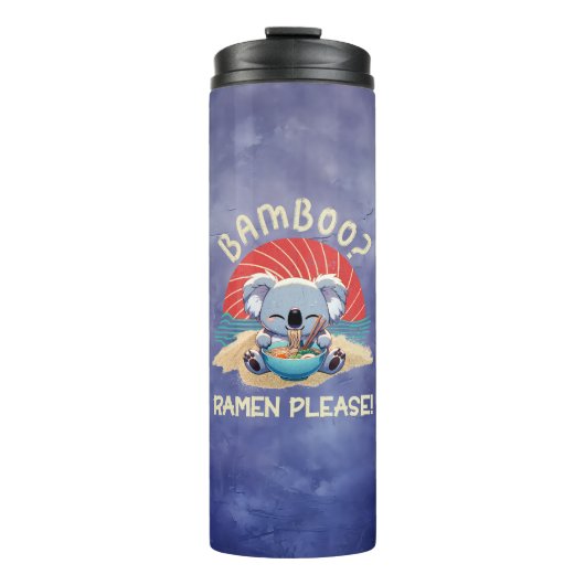 Schattigee Koala eten Ramen Sunshine Thermosbeker (Voorkant)