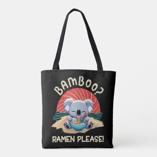 Schattigee Koala eten Ramen Sunshine Tote Bag (Achterkant)