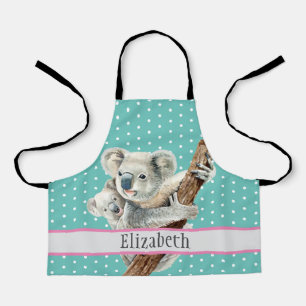 Schattigee Koala familienaam Kinder dierenpatroon Schort