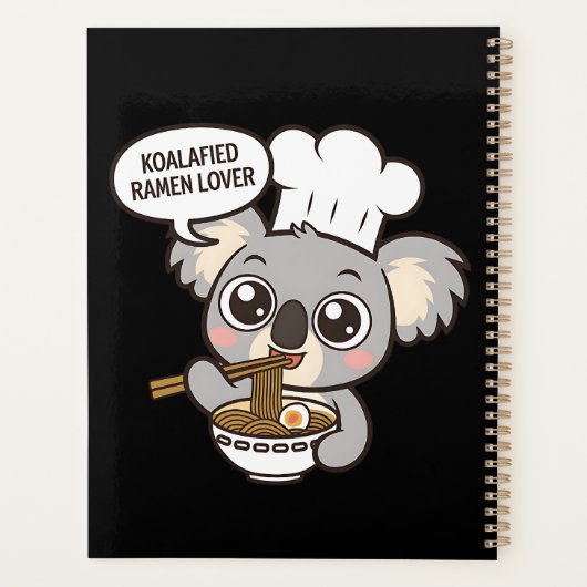 Schattigee Koala genieten van Ramen Planner (Achterkant)