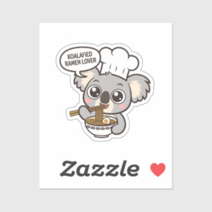 Schattigee Koala genieten van Ramen Sticker