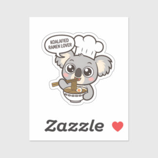 Schattigee Koala genieten van Ramen Sticker