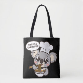 Schattigee Koala genieten van Ramen Tote Bag