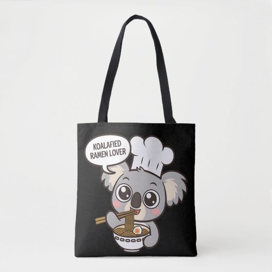 Schattigee Koala genieten van Ramen Tote Bag (Voorkant)