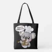 Schattigee Koala genieten van Ramen Tote Bag (Achterkant)