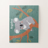 Schattigee Koala gepersonaliseerde Kinder Legpuzzel (Verticaal)